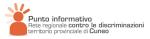 Logo discriminazioni punto informativo Cuneo